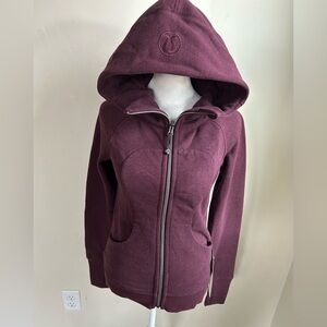 Lululemon Scuba Hoodie III Full Zip Women’s 2 purple Hooded Logo 2015 Hooded NEW